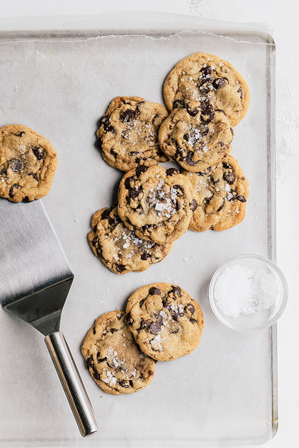 Chocolate Chip Cookies with Sea Salt Flakes